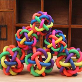 1PC Colorful Soft Bell Plastic Ball Durable Fetch Chew Pet Dog Toy