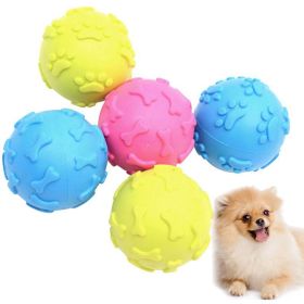 Rubber Squeaky Dog Ball Creative Funny Dog Bite Ball Pet Chew Ball Toy Bite Resistant Ball Pet Chew Squeaky Toy