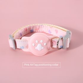 Pet Positioning Anti-lost Tracking Collar Hand Holding Rope (Option: Positioning Pink Collar-M24 To40cm Collar)