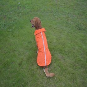 Dog Clothes Outdoor Shell Jacket Waterproof Raincoat (Option: L-Orange)