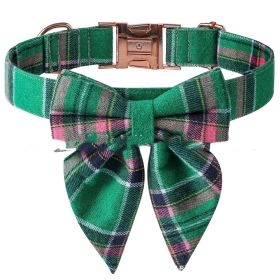 Pet Bow Dog Collar Metal Buckle (Option: Big Bow Style 2-S)