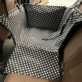 Rear Printed Double Layer Waterproof Pet Car Mat Pet Cat Dog Protection Pet Hanging Basket (Option: Dots-60x50x35cm)