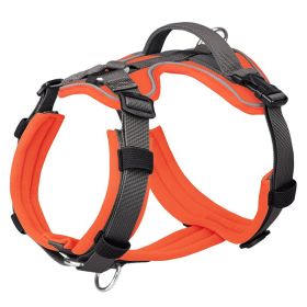 Breathable Reflective Explosion-proof Vest Dog Harness (Option: Orange-S)