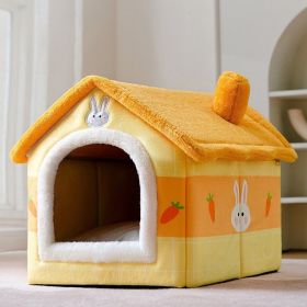 Dog Autumn And Winter Pet Cat Sponge Nest Teddy Closed (Option: Rabbit Radish-M)