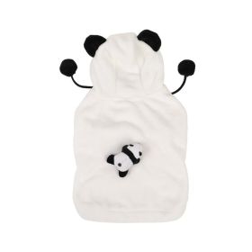 Flannel Warm Sweater Coat Jarre Aero Bull Corgi And Shiba Inu Pet (Option: White Panda Doll-S)