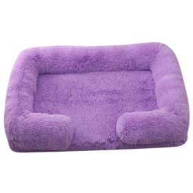 Doghouse Cathouse Plush Round Pet Bed (Option: M27 Purple-M Contains Inner Sleeve)