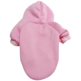 Pet Sweatshirt With Hoodie; Machine Washable Sweater For Dogs Puppies Sweater Clothes Apparel (Color: Pink, size: S)