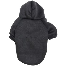 Pet Sweatshirt With Hoodie; Machine Washable Sweater For Dogs Puppies Sweater Clothes Apparel (Color: black, size: XXL)