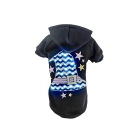 Pet Life LED Lighting Magical Hat Hooded Sweater Pet Costume (size: large)