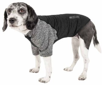 Pet Life Active 'Hybreed' 4-Way Stretch Two-Toned Performance Dog T-Shirt (Color: black, size: X-Small)