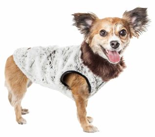 Pet Life Luxe 'Purrlage' Pelage Designer Fur Dog Coat Jacket (size: medium)