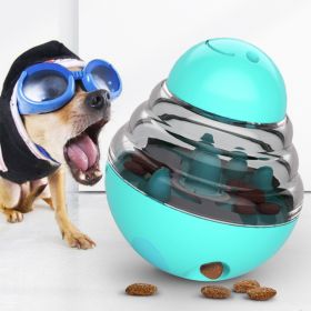 Leakage Food Feeder Tumbler Ball Balance Car Dog Toy (Option: Lake Blue Tumbler)