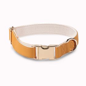 Pet Collar Metal Buckle High Quality All-match (Option: Caramel Golden Necklace-M)