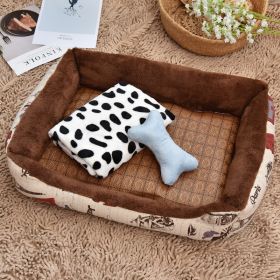 Doghouse Cathouse Supplies Big And Small Dogs Pet Bed Dog Bed (Option: Brown-XS)