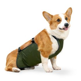 Pet Supplies Medium Large Dog Apron Water And Dirt Resistant S (Option: Army Green-L)