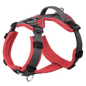 Breathable Reflective Explosion-proof Vest Dog Harness (Option: Red-XL)