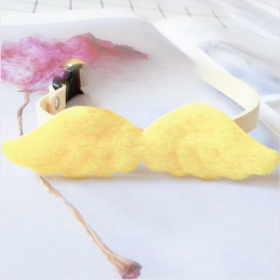 Dogcat Collar Bell Angel Wings Adjustable Collar (Option: Yellow-L Code)