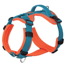 Breathable Reflective Explosion-proof Vest Dog Harness (Option: Orange Blue-XL)